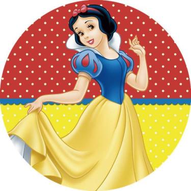 Imagem de Painel Festa Decoração Redondo Sublimado Branca de Neve 02 1,50X1,50 -