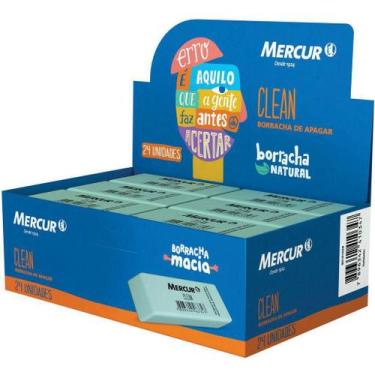 Imagem de Caixa Borracha Colorida Clean Verde Mercur - 24 Unidades, 24 unidades