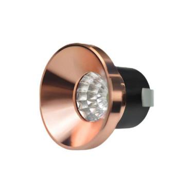 Imagem de Mini Spot Embutir Recuado Cobre 3cm Led 3W 3000K Bivolt - EMBU LED