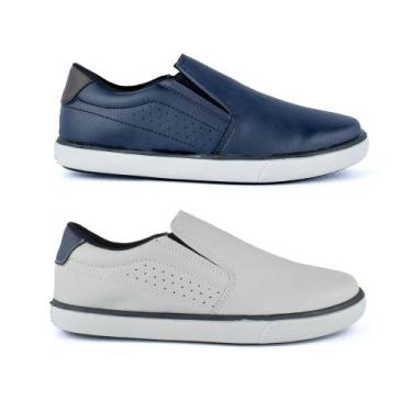 Imagem de Kit 2 Sapatênis Casual Masculino Confort Fechamento Elástico - Starfox