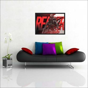 Imagem de Quadro Decorativo Game Jogos Overwatch Decorações Com Moldura - Vital 