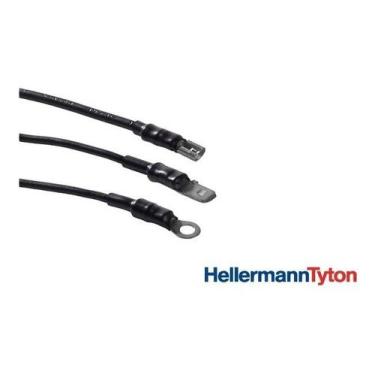 Imagem de Tubo Termo Contrátil Retrátil Preto 6.4mm Espaguete 5metros - Hellerma