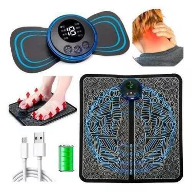 Imagem de Kit Tapete Massageador de Pés + Mini Massageador de Costas Corpo Ombro