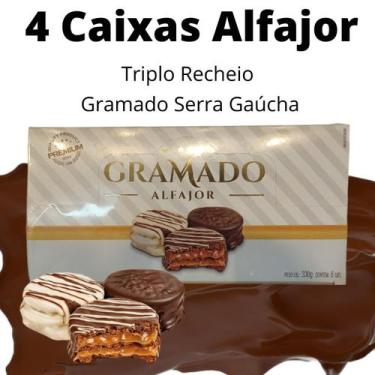 Imagem de Alfajor Gramado Recheio Triplo Kit com 24 Unidades - 1,3Kg - Gramado A