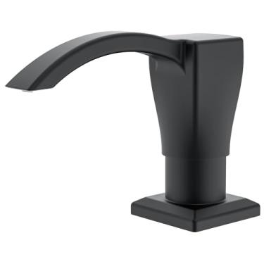 Imagem de Ultimate Unicorn Dispensador de sabão para pia de cozinha, dispensador de sabão embutido para pia de cozinha, dispensador de sabão embaixo da pia, preto fosco, com garrafa de sabão de 368 g, U-SD001B