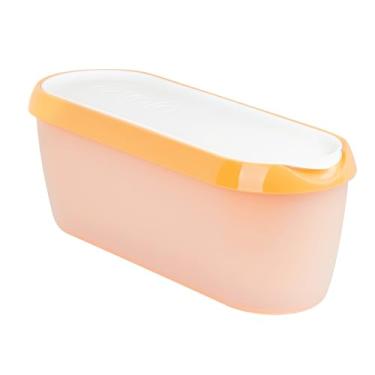 Imagem de Tovolo Banheira de sorvete Glide-A-Scoop de 1,5 litros, isolada, hermética e reutilizável, recipiente com base antiderrapante, empilhável em prateleiras para freezer, livre de BPA, esmagamento de laranja