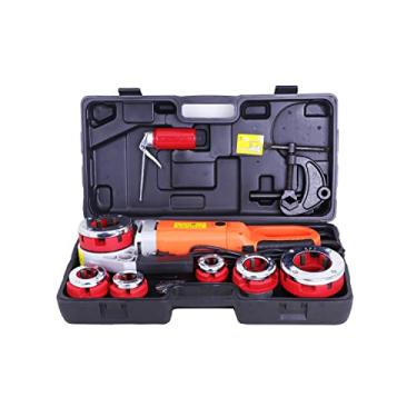 Imagem de Máquina de rosca de tubo elétrico portátil com 6 matrizes, ferramenta de rosca de 2300 W para rosca de tubo de ferro galvanizado de 1,27 cm a 5 cm (110 V)