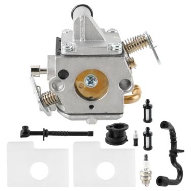 Imagem de Carbhub Carburador MS180 adequado para motosserra Stihl MS170 MS180 017 018 para motosserra C1Q-S57 C1Q-S57A C1Q-S57B 1130 120 0603 com filtro de combustível de ar filtro de óleo vela de ignição