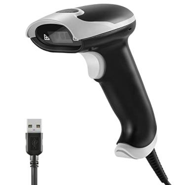 Imagem de JRHC Scanner de código QR, scanner de código de barras 2D, portátil, USB, com fio, 1D 2D e PDF417, leitor automático de código de barras, plug and play, scanners de código de barras