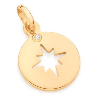 Imagem de Pingente Medalha Formada Por Estrela De Oito 542406 - Rommanel, Branco