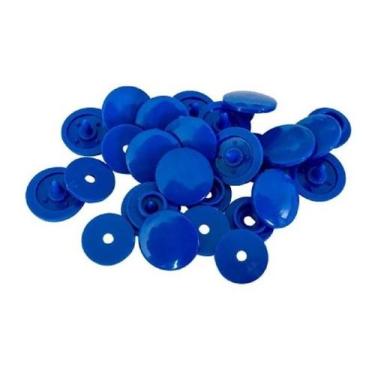 Imagem de Botão De Pressão Colorido Original Ritas 100 Unidades, Azul Royal