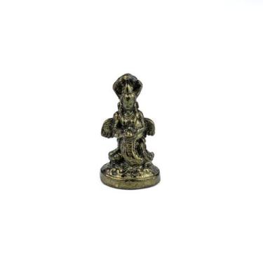 Imagem de Escultura Deusa Serpente Indiana Naga 3 cm em Metal - Lua Mística - 10