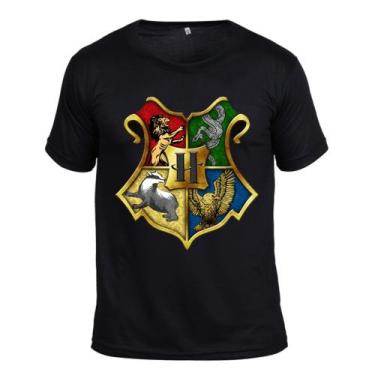 Imagem de Camisa Infantil Harry Potter Estampa Hogwarts Brasão Algodão  - Cassio