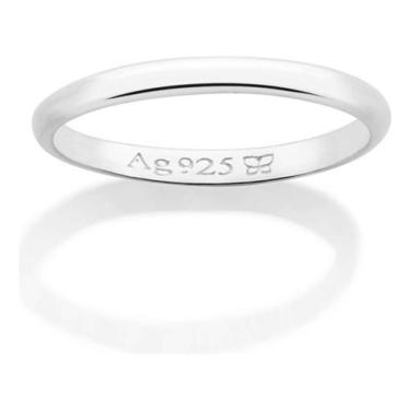 Imagem de Aliança Lisa Meia Cana Com 2,0 Mm. 810207 - Rommanel, Branco, 22