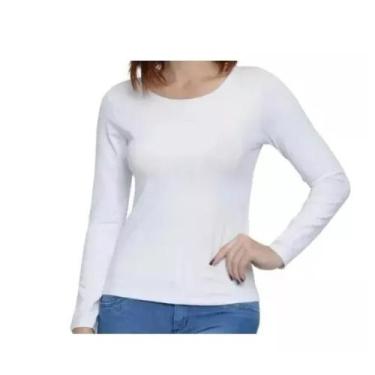 Imagem de Blusa Segunda Pele Manga Longa Flanelada Térmica - HR, Branco