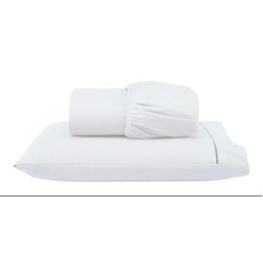 Imagem de Roupa de Cama Solteiro 400 Fios 2 Peças Toque Acetinado 100% Macio - D