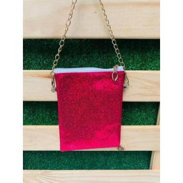 Imagem de Bolsa Brilhos Transversal Alça Dourada 19CM X 14CM 7001 - Liu , Rosa 7