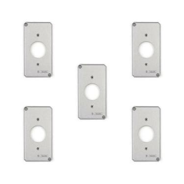 Imagem de Kit 5 Tampas Condulete 1 Tomada Redondo Tramontina 56117/021 - Legrand