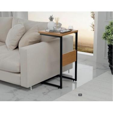 Imagem de Mesa Lateral de Apoio Art Mdf/Aço-Canela - Art Panta