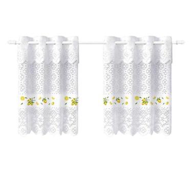 Imagem de Cortina Pia c/ Bando Vitro Real Renda Cozinha 1,60x0,80x0,20 - Interla