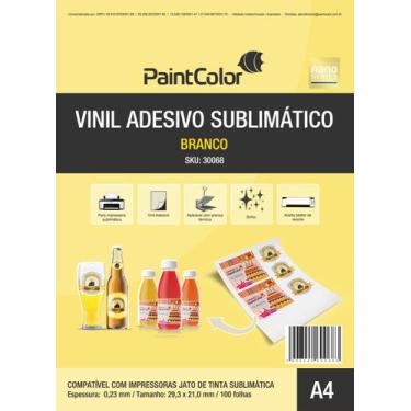 Imagem de Vinil Adesivo Sublimático Branco A4 100 Folhas - nanoseries