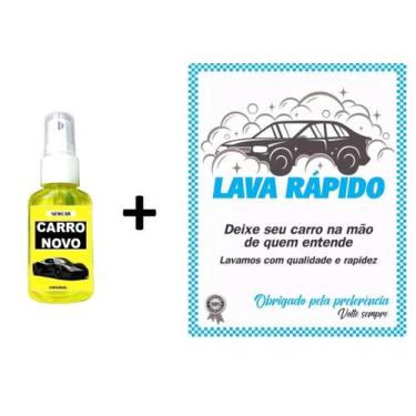 Imagem de kit 100 tapetes Lava Rápido Lavajato + cheirinho carro novo - iCaixas