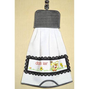 Imagem de Puxa Saco Branco Bordado - Doce Lar