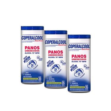 Imagem de Panos Umedecidos Bacfree Álcool 70 Inpm Kit 3 - Coperalcool