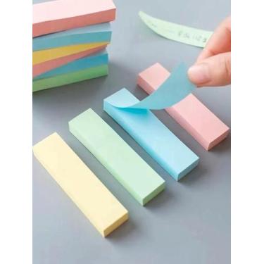 Imagem de Bloco de Notas Post It Tiras Recadinho Candy Colors Adesivo Marca Pági