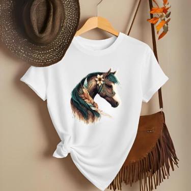 Imagem de Camiseta Feminina Country Look Country T-shirt Roça Agro Rodeio Boiade