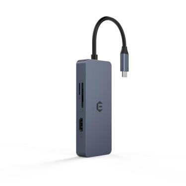 Imagem de Adaptador USB C 6 em 1 para HDMI VGA Dual Display USB C com leitor de cartão SD/TF, 2 USB A, USB C Docking para Dell Huawei e outros dispositivos tipo C