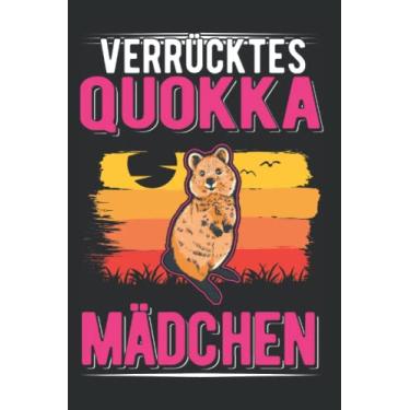 Imagem de Quokka Notizbuch: Verrücktes Quokka Mädchen Kurzschwanzkänguru / 6x9 Zoll / 120 karierte Seiten