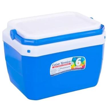 Imagem de CAIXA TÉRMICA COOLER 6L COM ALÇA CERVEJA E PRAIA AZUL