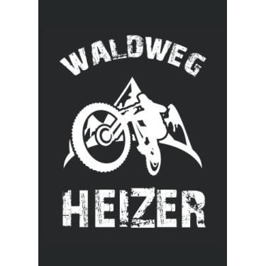 Imagem de Waldweg Heizer: Notizbuch DIN A4 karriert 120 Seiten - 8.27" x 11.69" (21 x 29.7cm) Buch zum reinschreiben von Notizen, Planner.|Mountainbike Notizbuch| Fahrrad Planer| Notizheft für Fahrradfahrer