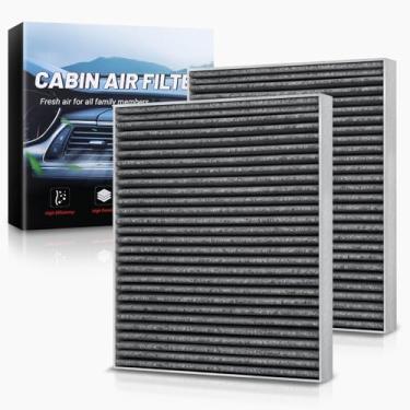 Imagem de Auto Dynasty Filtro de ar de cabine compatível com Buick Encore Cadillac SRX Chevy Captiva Cavalier Saab 9-4X/9-5 2010-2023, pacote com 2 peças originais de substituição direta para 332766591 13356914