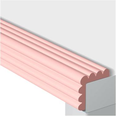 Imagem de Tiras de segurança de espuma - protetores de mesa autoadesivos em forma de W, cantos, amortecedor, para lareira de móveis de mesa de vidro - faixa anticolisão infantil de borda, rosa, 10m/32