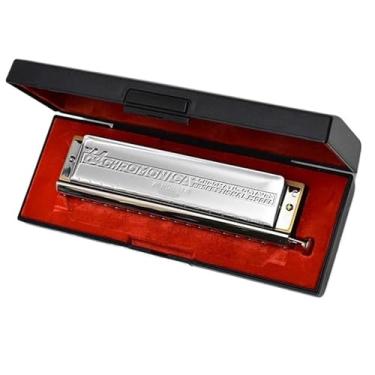 Imagem de Para Iniciantes harmônica Gaita Cromática Original Abs Pente C Chave Boca Gaita Cromática 16 64 Cromatica Armonica