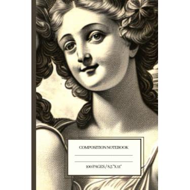 Imagem de Composition Notebook Angels, Goddess, Fairies, Princess Medieval Dark Academia Vintage Illustration | Cute Fairycore Aesthetic Journal For School, ... Angelic, Guides, Goddess, Roman, Aphrodite