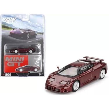 Imagem de Diecast Collectibles Model Car Compatible with Mini GT 1:64 Bugatti EB110 GT Dark Red Metallic Limited Edition MGT00806