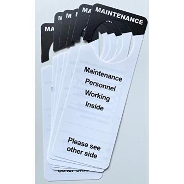 Imagem de Etiquetas de suporte de porta de manutenção para gerenciamento de propriedades, aluguel de apartamentos para porta, 30 pacotes, 15 mm, orifício grande e design macio antibeliscão, placa de plástico de