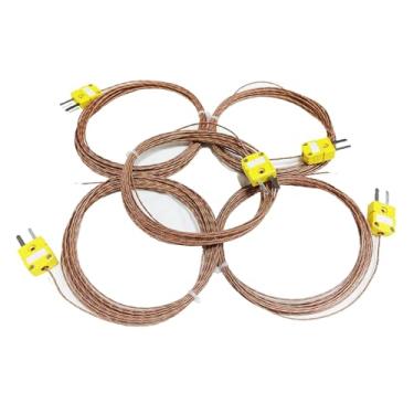 Imagem de HUNGTOR Pacote com 5 unidades de sensor de sonda de temperatura termopar tipo k de alta precisão, miniconector, faixa de medição de 3 metros de comprimento -50 ° c ~ 482 ° c (-58 ° f ~ 899 °