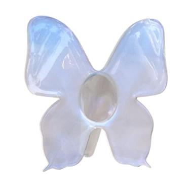 Imagem de Fenteer Vaso Borboleta Acrílico para Arranjos Florais Mãe, Azul