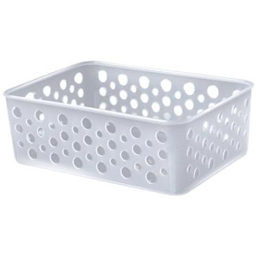 Imagem de Cesto Organizador Rattan Multiuso Armário Gaveta Lavanderia P (19x13) (Translúcido)