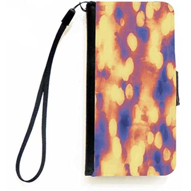 Imagem de Rikki Knight Capa carteira flip com luzes espaciais laranja grunge com aba magnética para Apple iPhone 5c