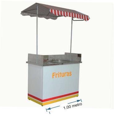 Imagem de Barraca de fritura em geral com mesa em aço inox Mod 3035