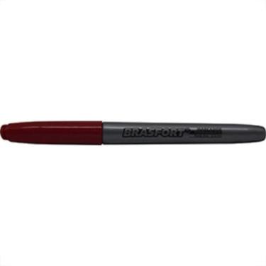 Imagem de Caneta P/Marcacao Perman.Indl Brasfort Vermelho - Kit C/12 Unidades