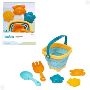 Imagem de Kit Baldinho Retrátil Para Praia com 6 Acessórios 18788 - Buba