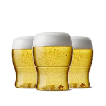 Imagem de TOSSWARE Pop 252 copos de cerveja de plástico recicláveis, inquebráveis e transparentes, 252 unidades (pacote com 1)