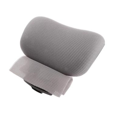 Imagem de YWJLQH Encosto de cabeça ajustável para cadeira de escritório, acessórios de substituição, móveis macios, travesseiro de cabeça para cadeira de trabalho, Cinza