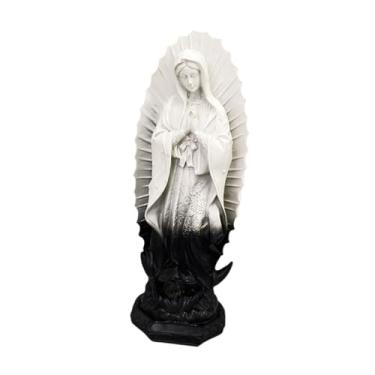 Imagem de IEUDNS Mãe maria estatueta festiva feriado resina artesanato capela nossa senhora de fátima figura elegante estatueta casa acessório para mesa, Style a